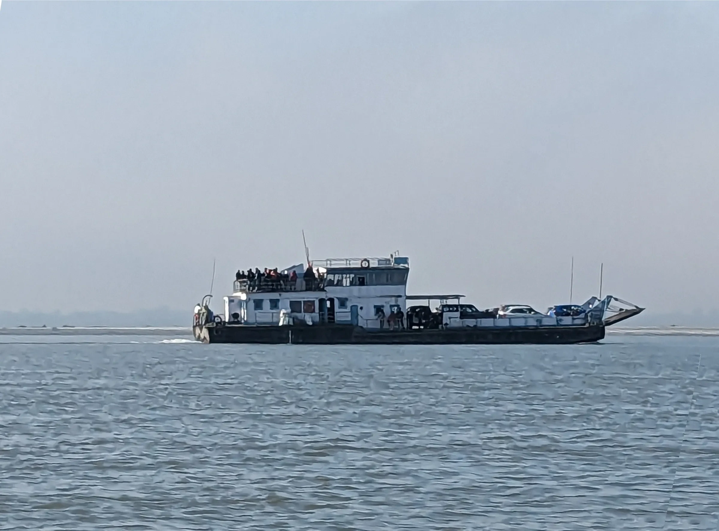 A passenger ferry on the Brahmaputra between Nimati Ghat and Majuli island