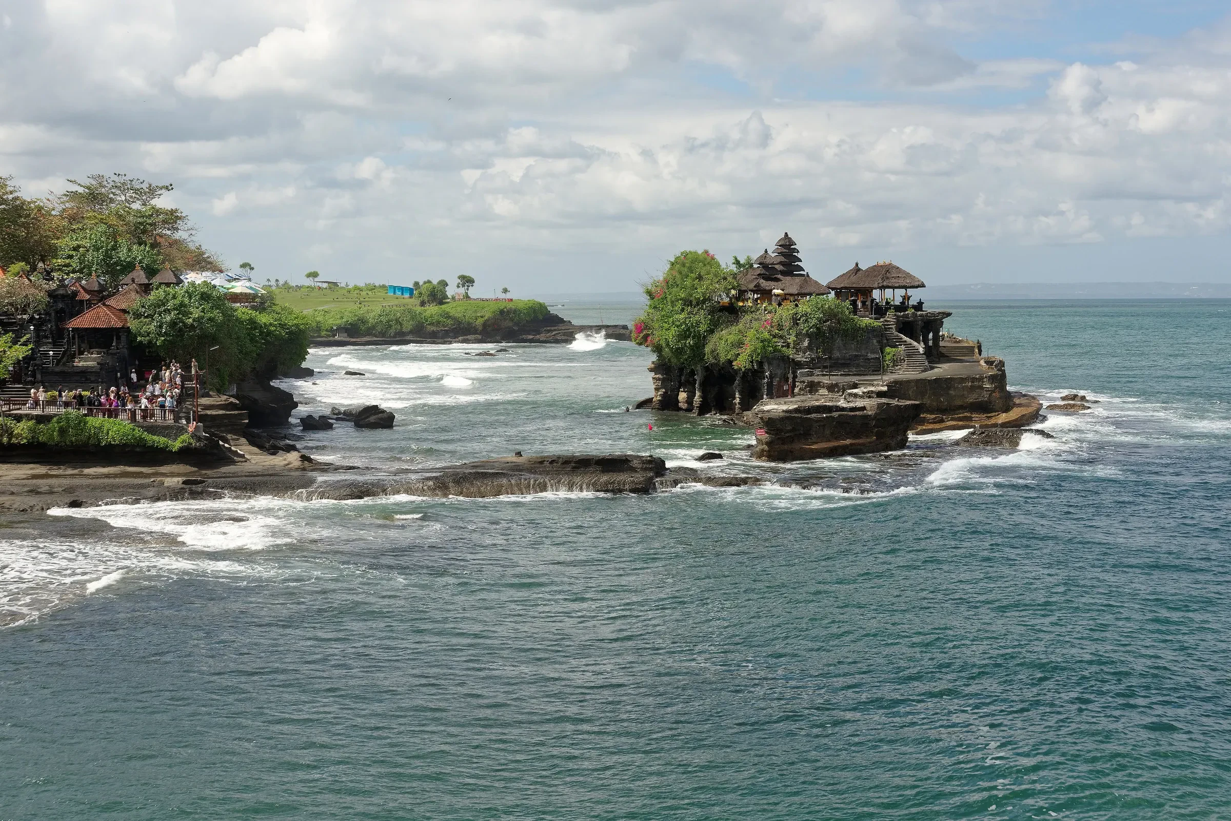 Tanah Lot temple on its rock at high tide, Bali