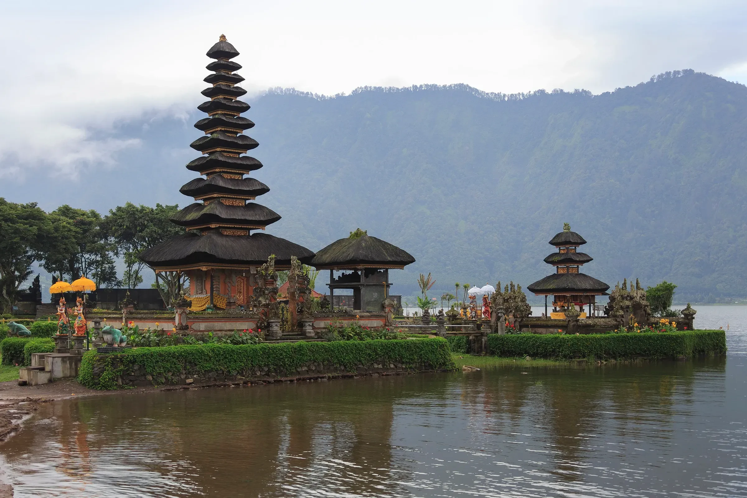 Pura Ulun Danu Beratan, a Hindu water temple on Lake Bratan in the Bali highlands