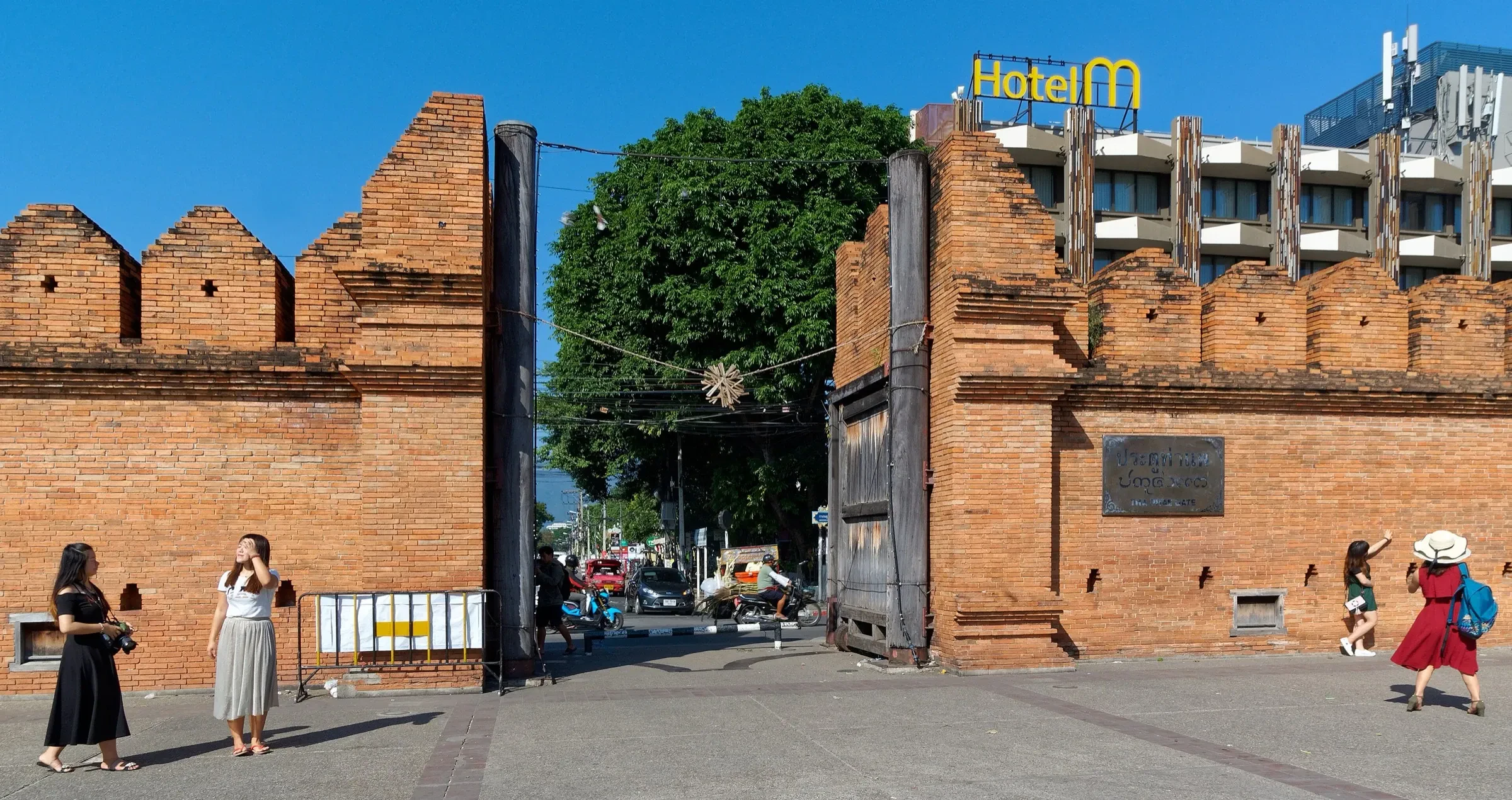 Tha Phae Gate, the brick east gate of Chiang Mai's Old City wall