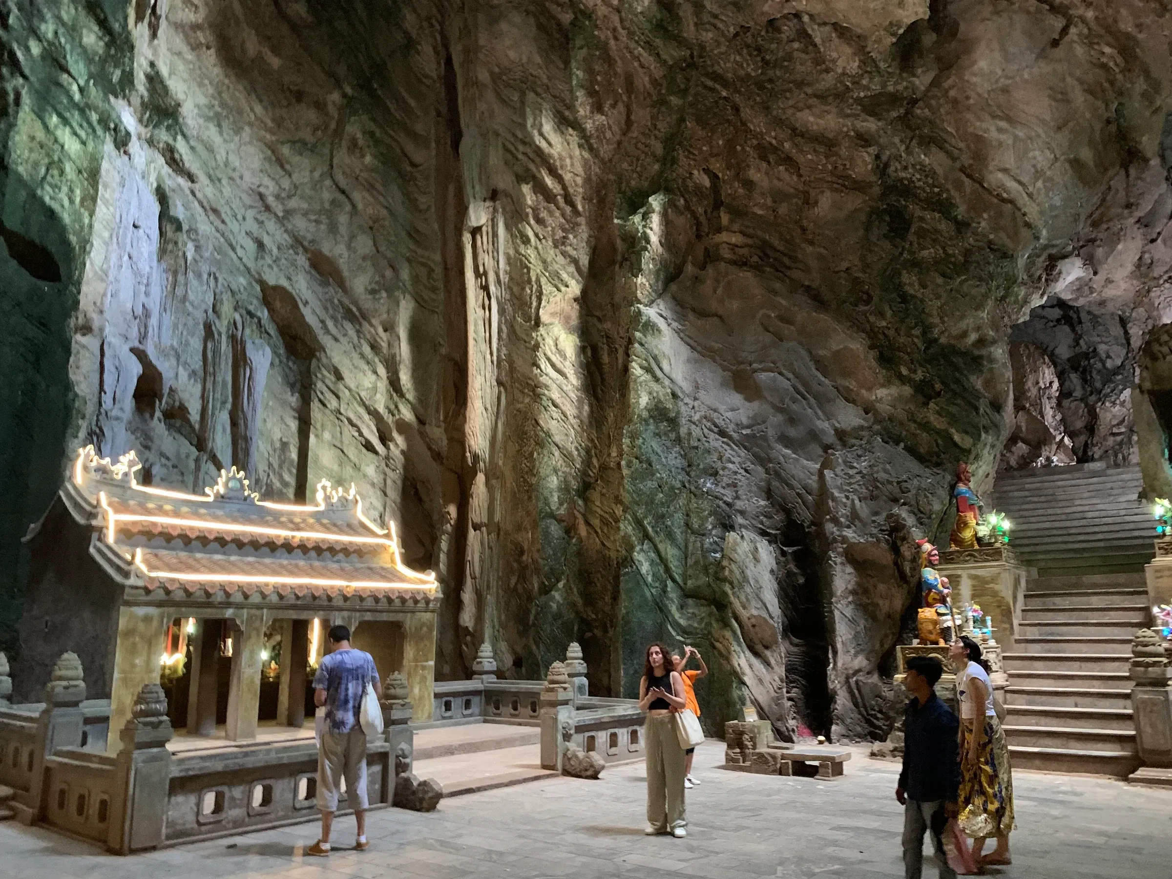 Huyen Khong cave shrine and stone steps in the Marble Mountains, Da Nang