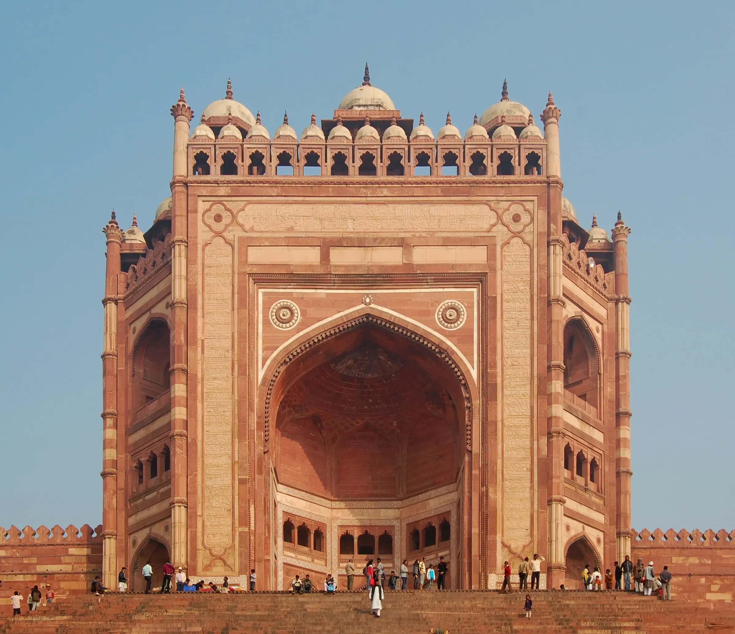 The Buland Darwaza gateway at Fatehpur Sikri above its flight of steps