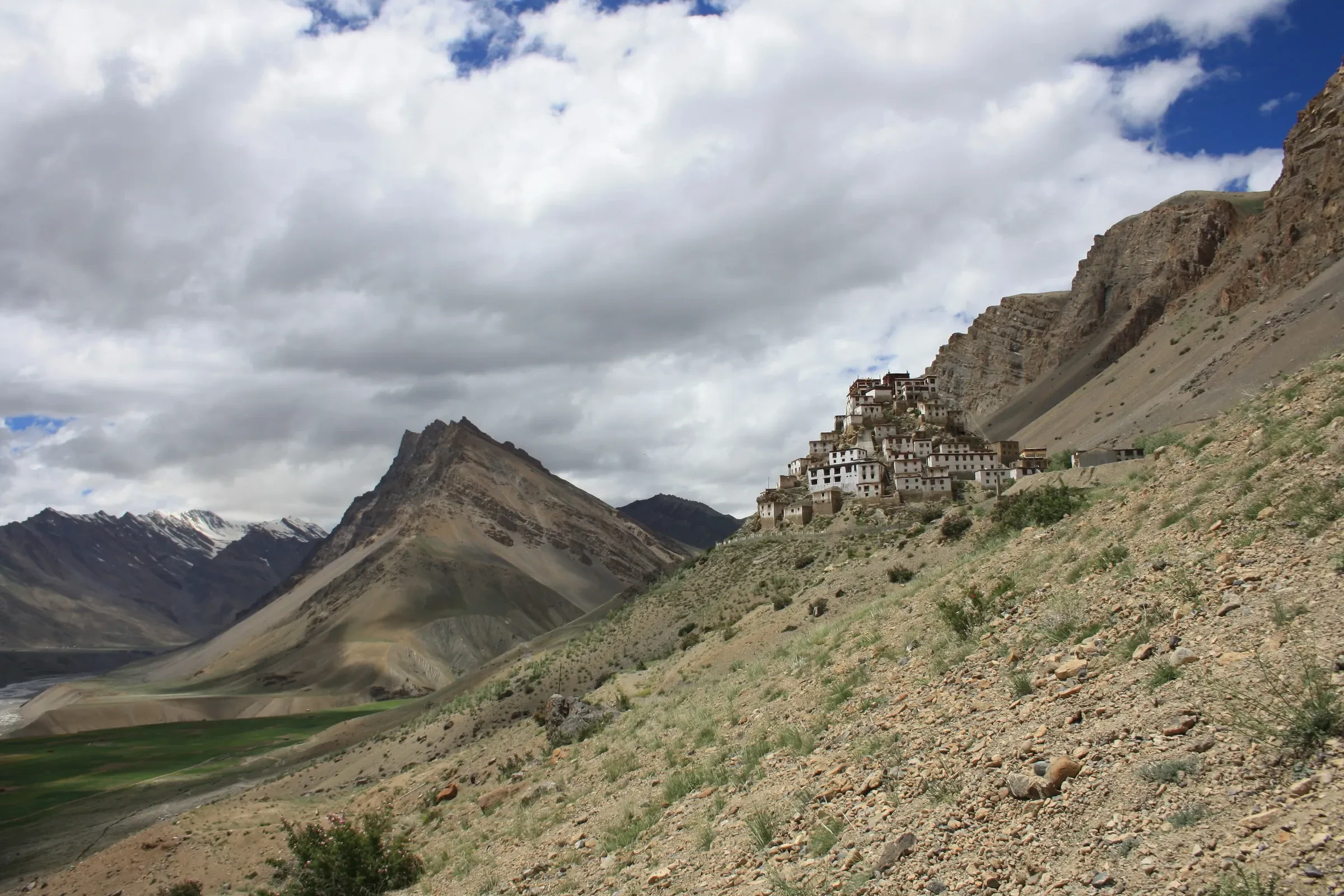 Key Monastery on a hillside above the Spiti Valley in Himachal Pradesh