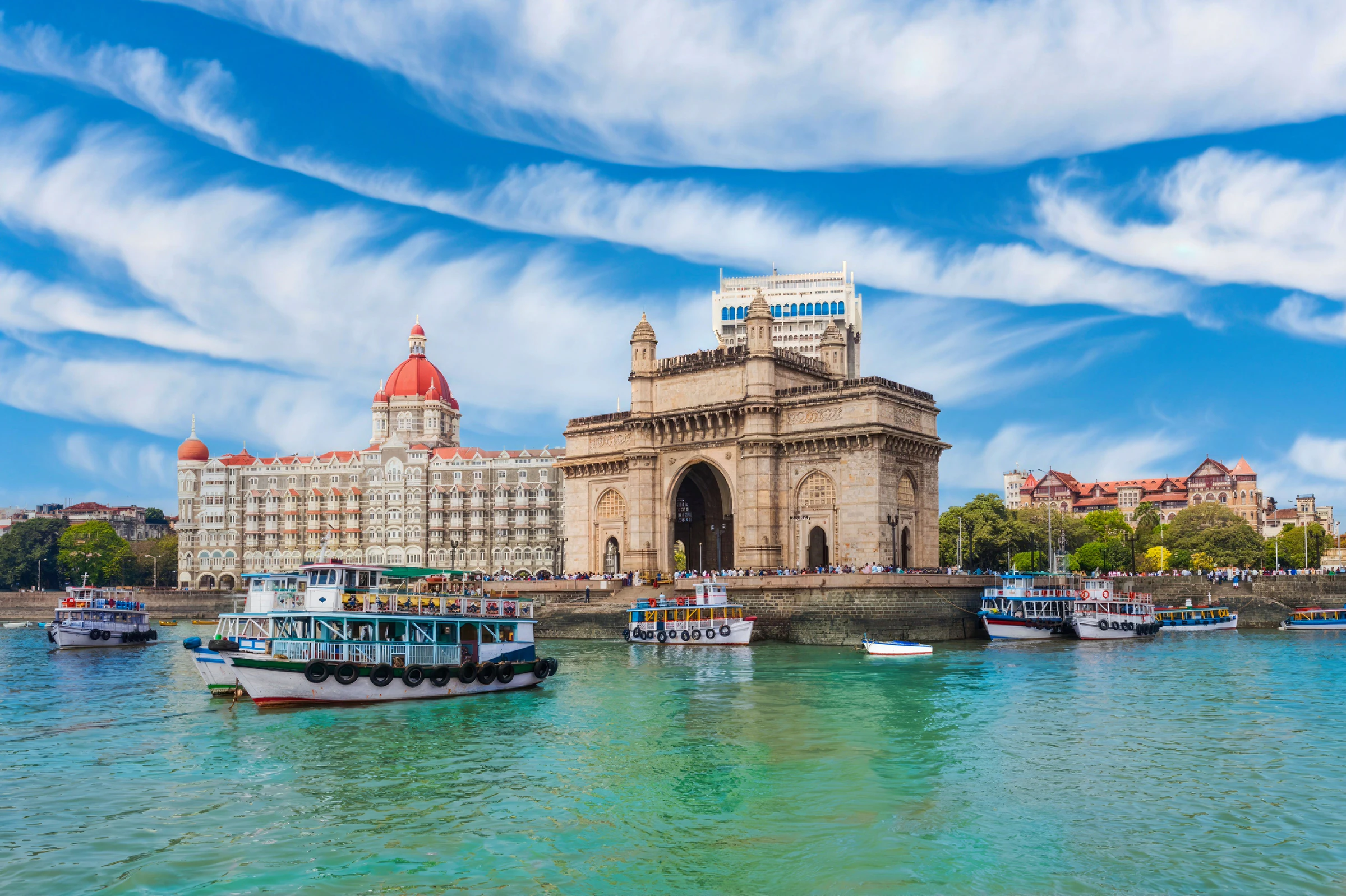 The Gateway of India overlooking the Arabian Sea in Mumbai
