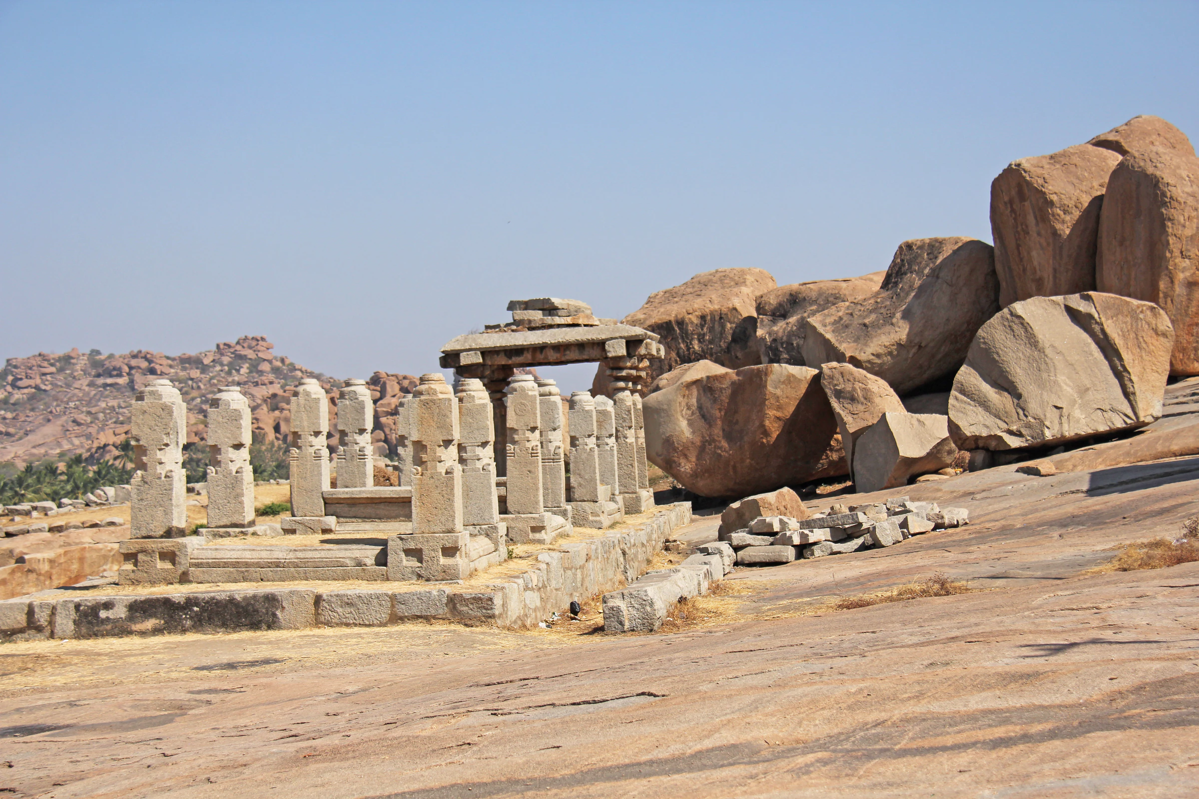 A small temple on Hemakuta Hill, a popular sunset viewpoint above the bazaar