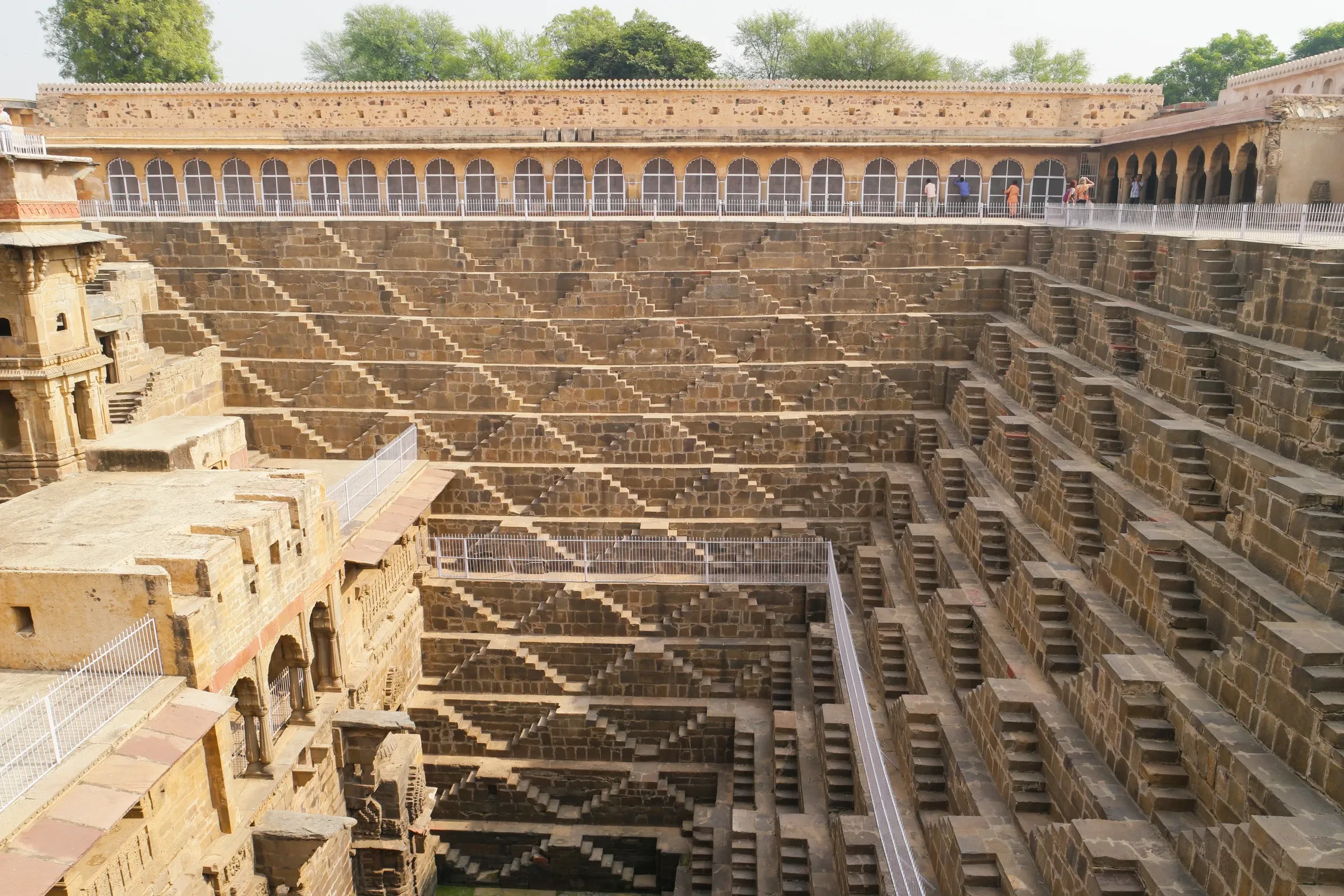 Chand Baori, the stepwell at Abhaneri, cut with thousands of steps on the road between Agra and Jaipur