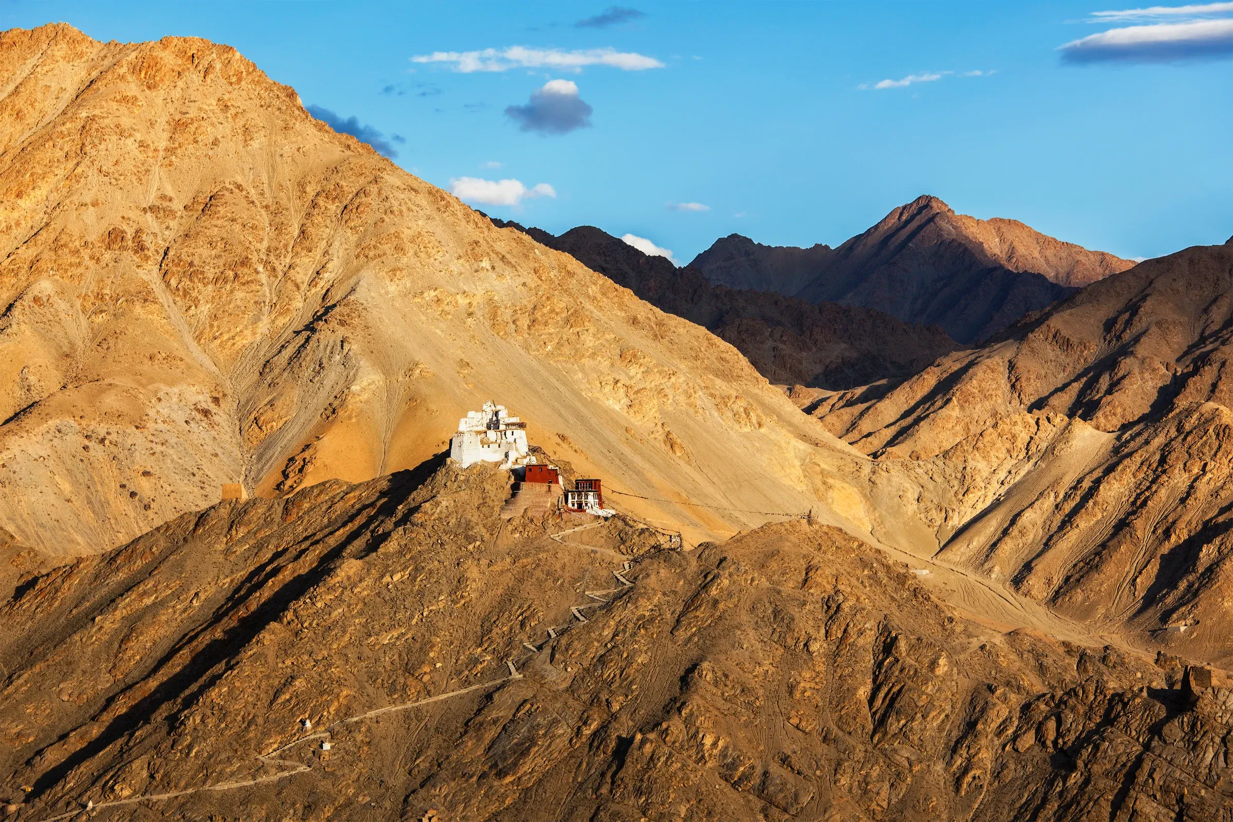 Namgyal Tsemo gompa on a ridge above Leh in Ladakh