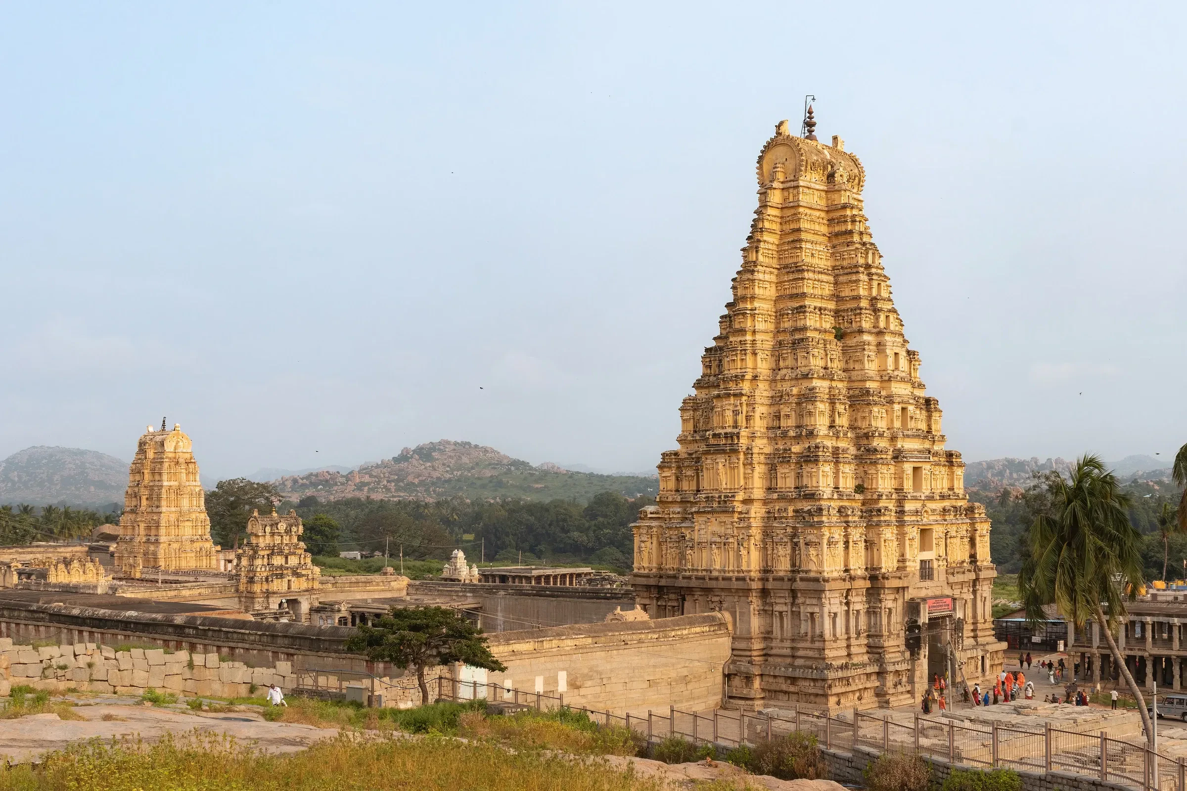 The gopuram and temple complex at Virupaksha Temple in Hampi