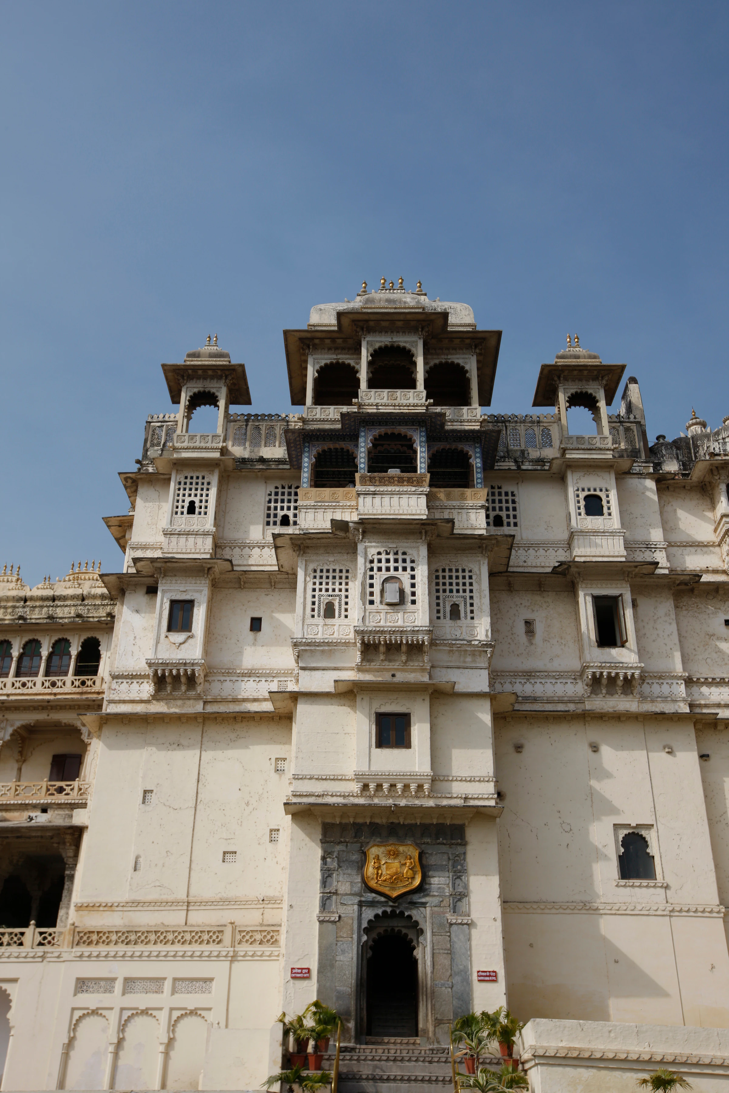 The white facade of Udaipur's City Palace