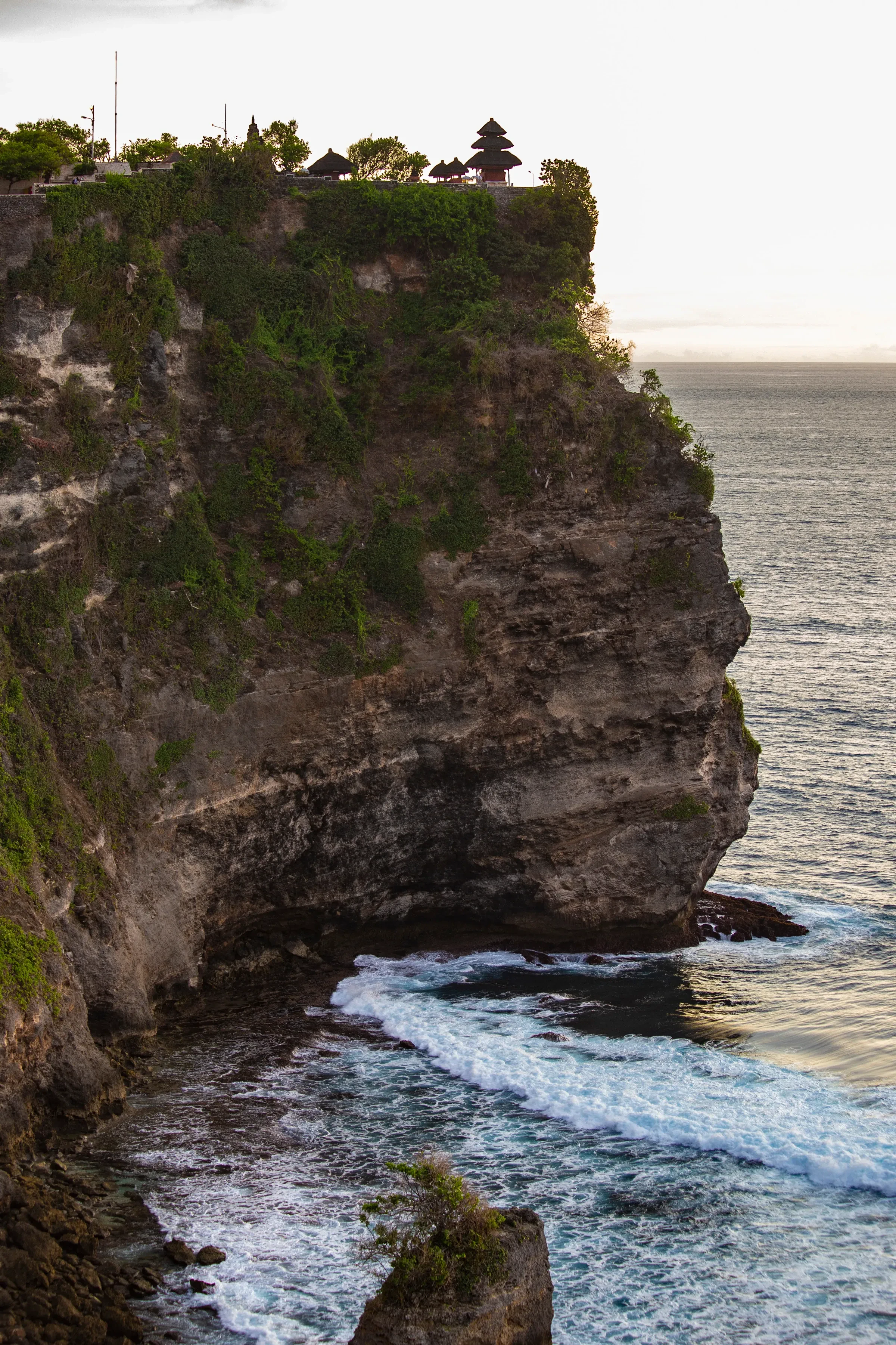 A clifftop temple above the sea at Uluwatu, south Bali