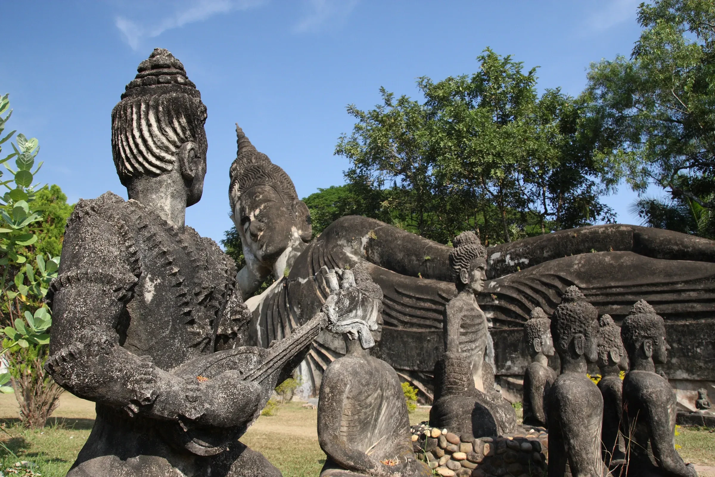 Stone sculptures at Buddha Park (Xieng Khuan) near Vientiane