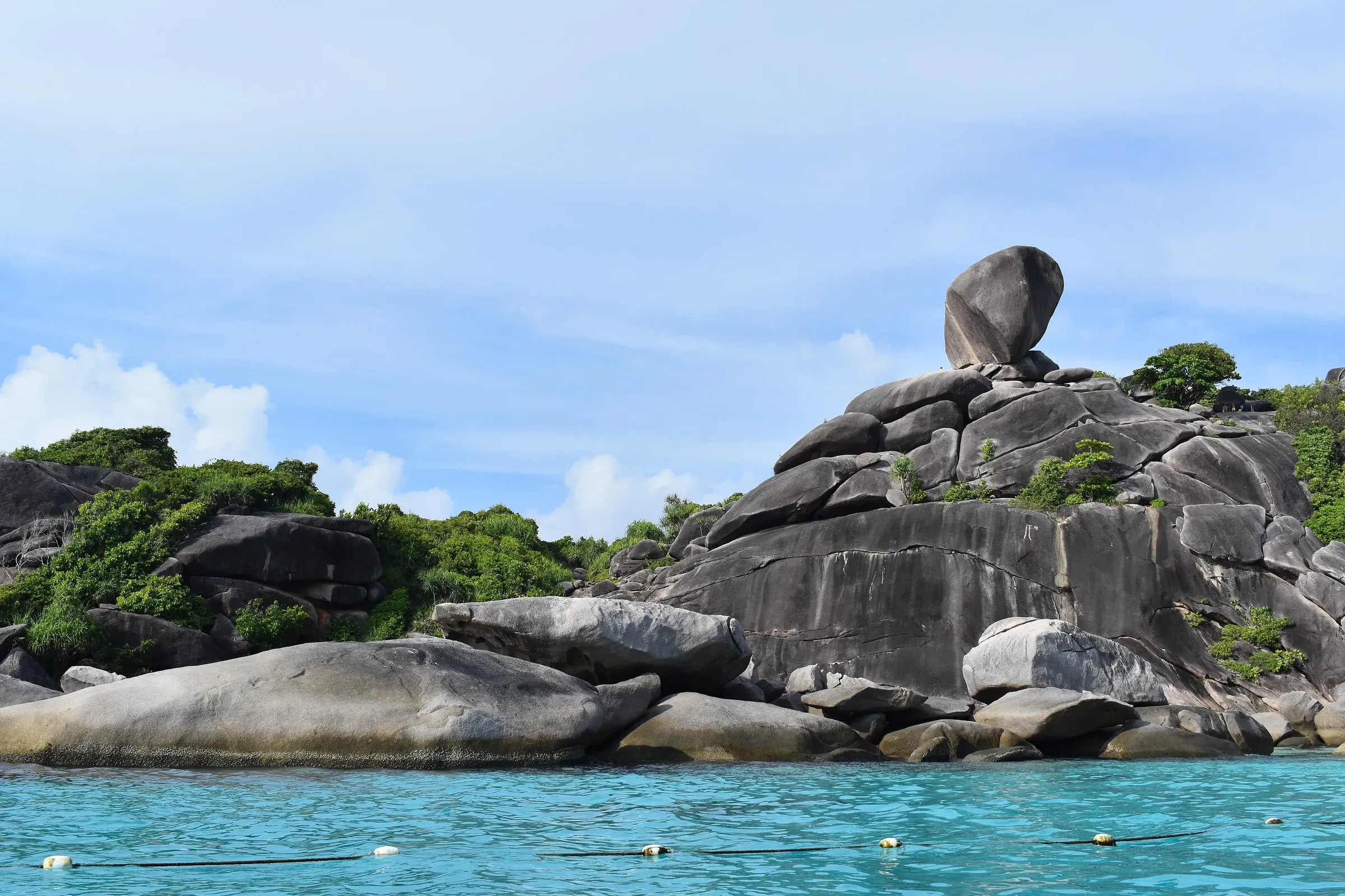 Rocky outcrops and clear water at Donald Duck Bay on Similan Island 8