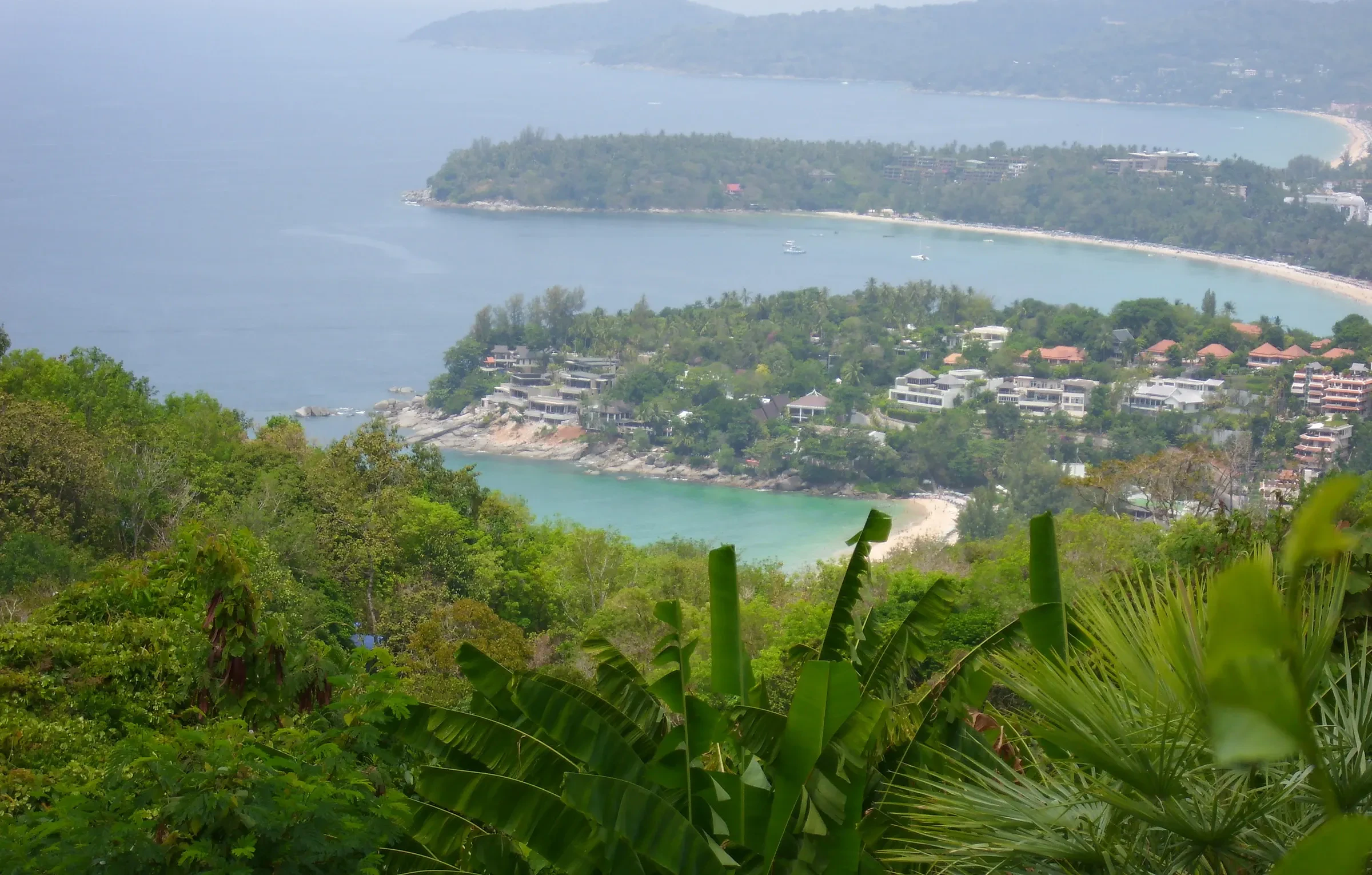 The bays of Kata Noi, Kata and Karon seen from the Karon viewpoint on Phuket's west coast