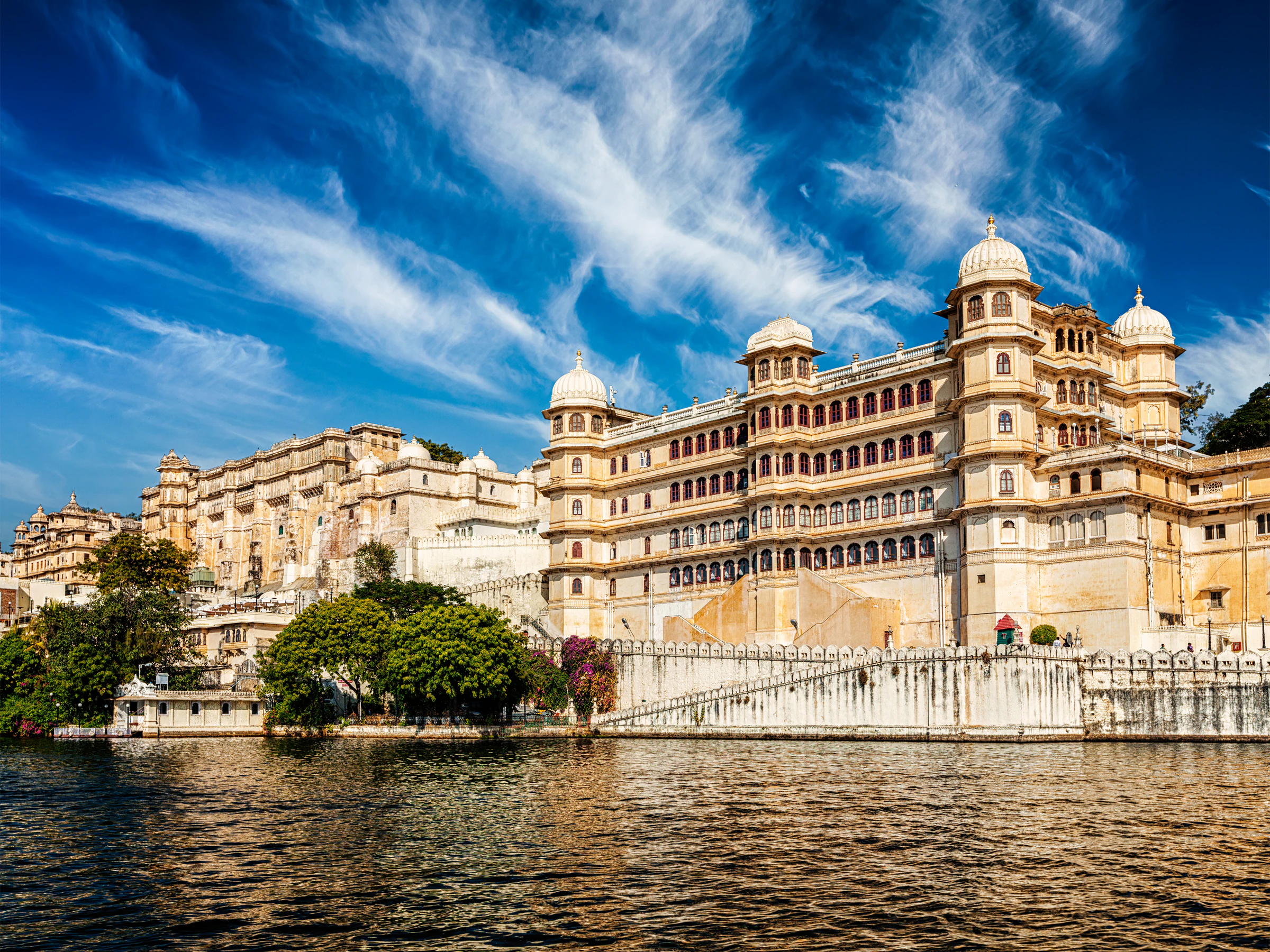 The City Palace reflected on Lake Pichola, Udaipur