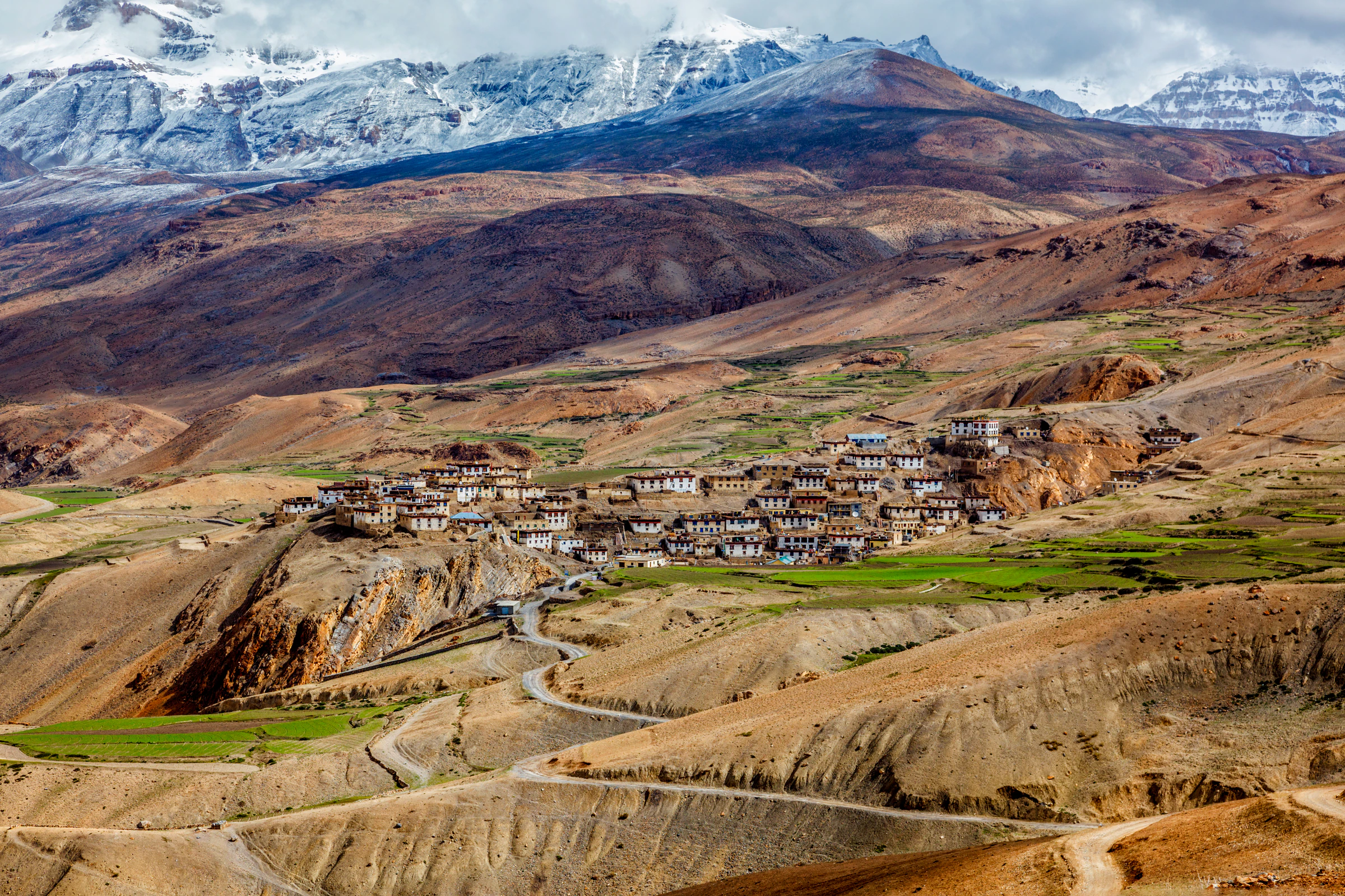 Kibber, a stone village high on the Spiti plateau