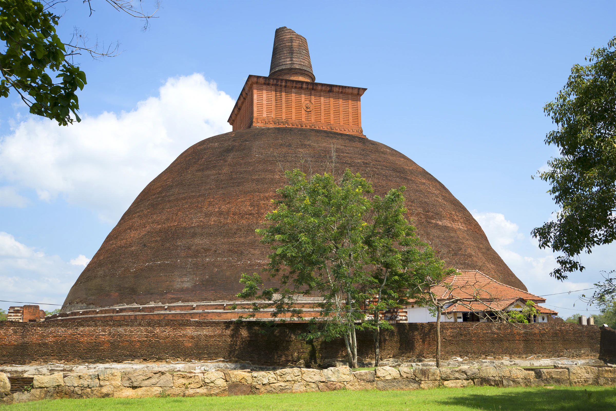 The red-brick Jetavanaramaya stupa at Anuradhapura