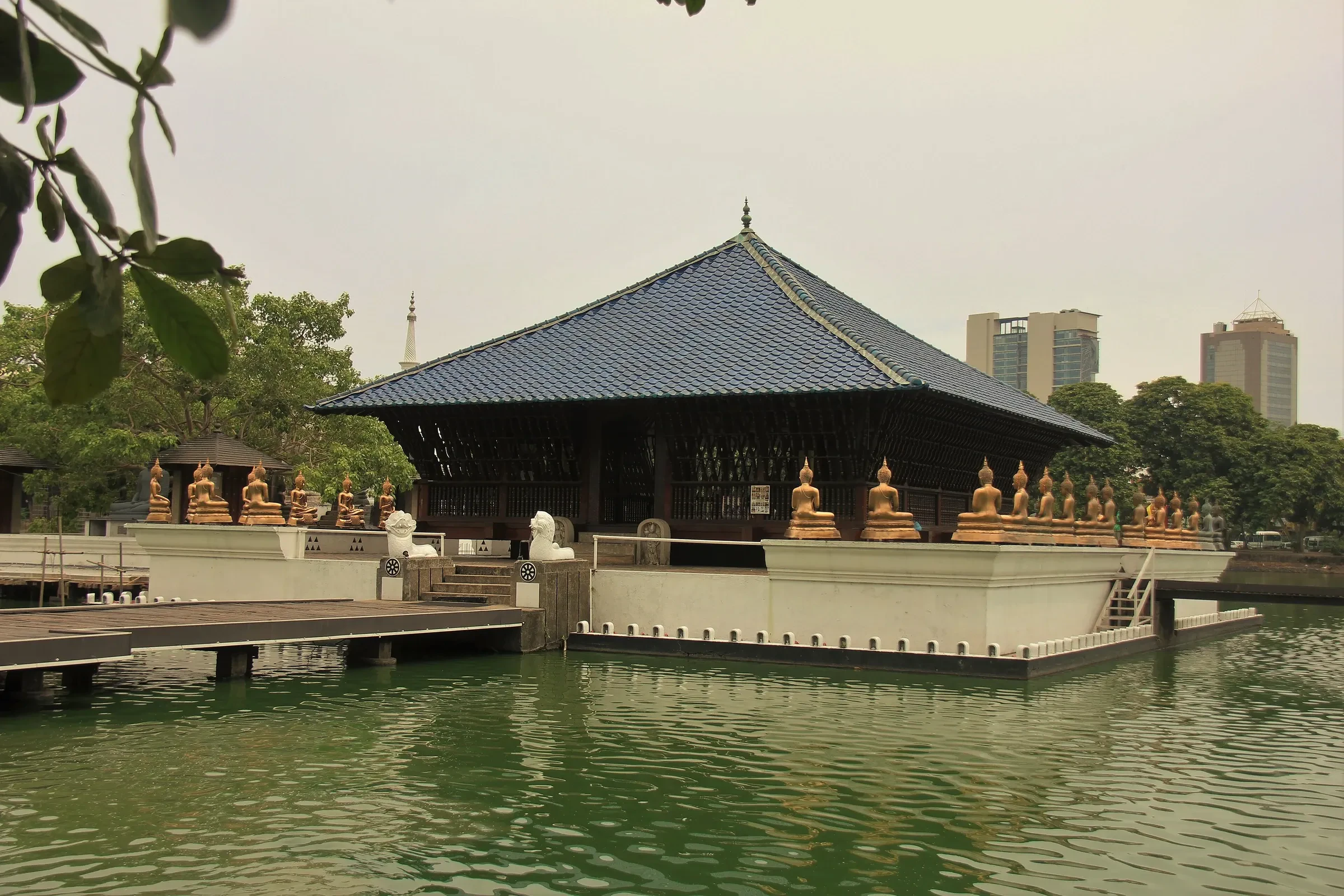 Seema Malaka, a Buddhist temple on Beira Lake in Colombo