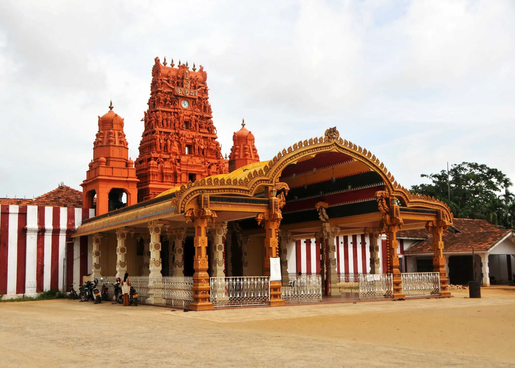 The front gateway of Nallur Kandaswamy temple in Jaffna