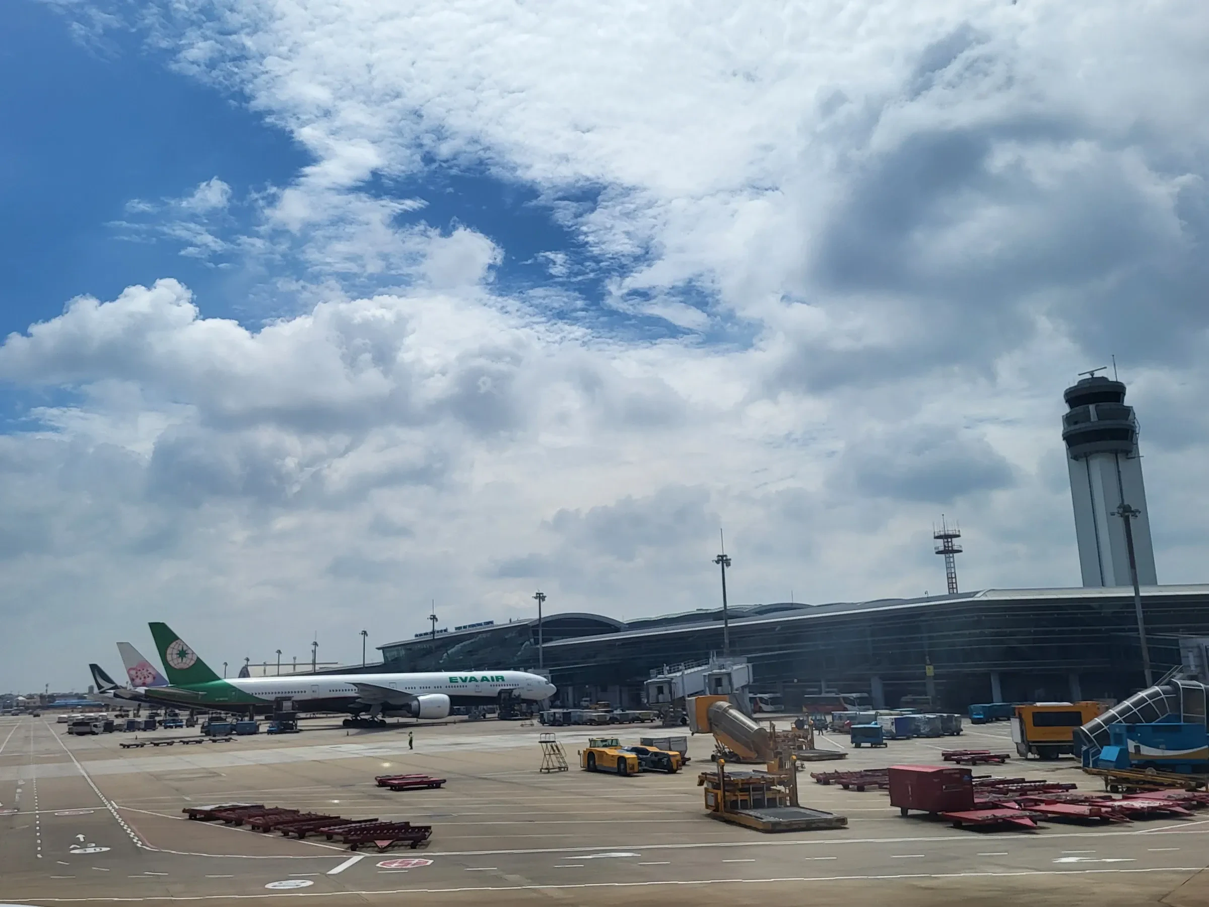 Aircraft on the apron beside the international terminal at Tan Son Nhat airport in Ho Chi Minh City