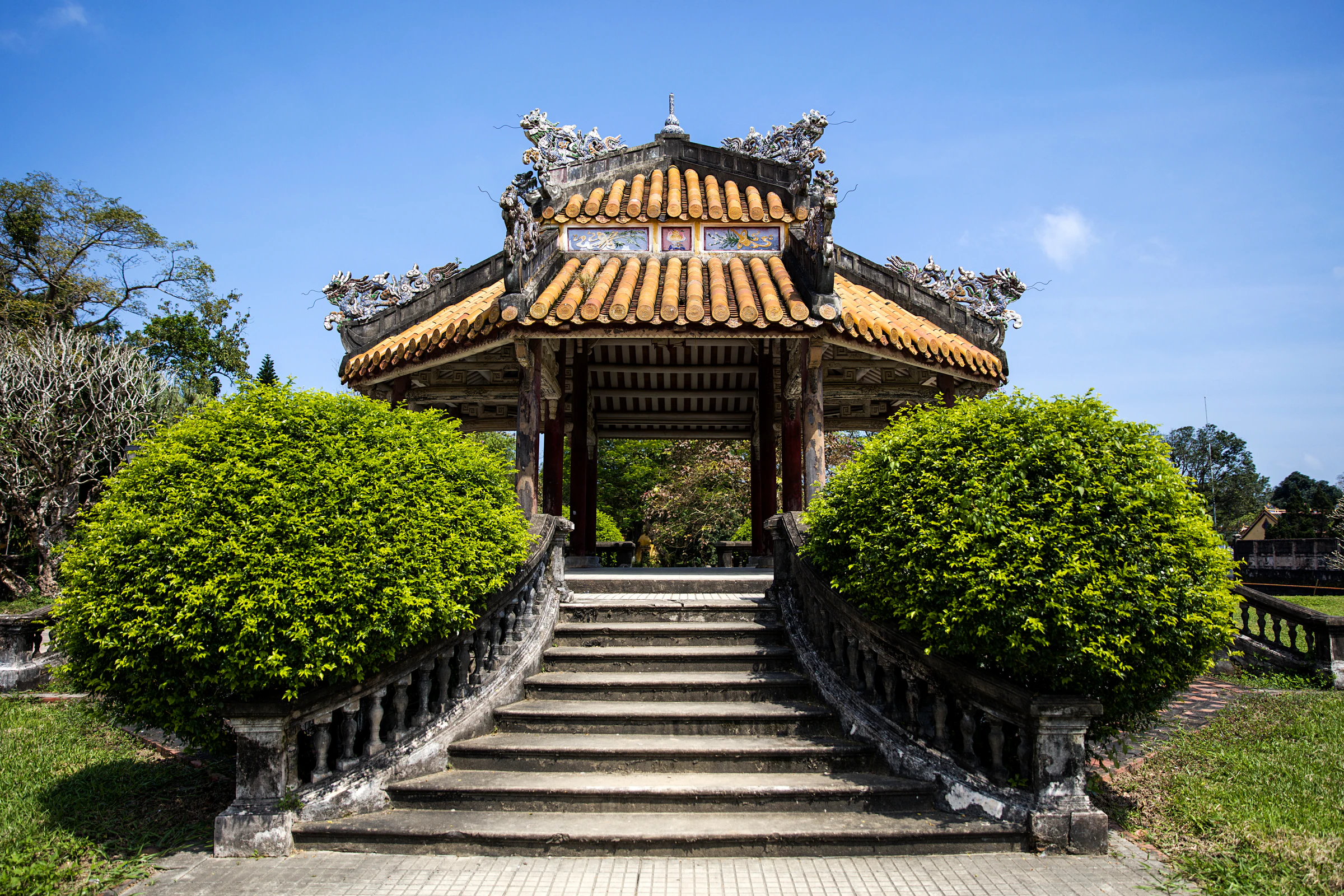 A pavilion inside Hue's royal palace complex
