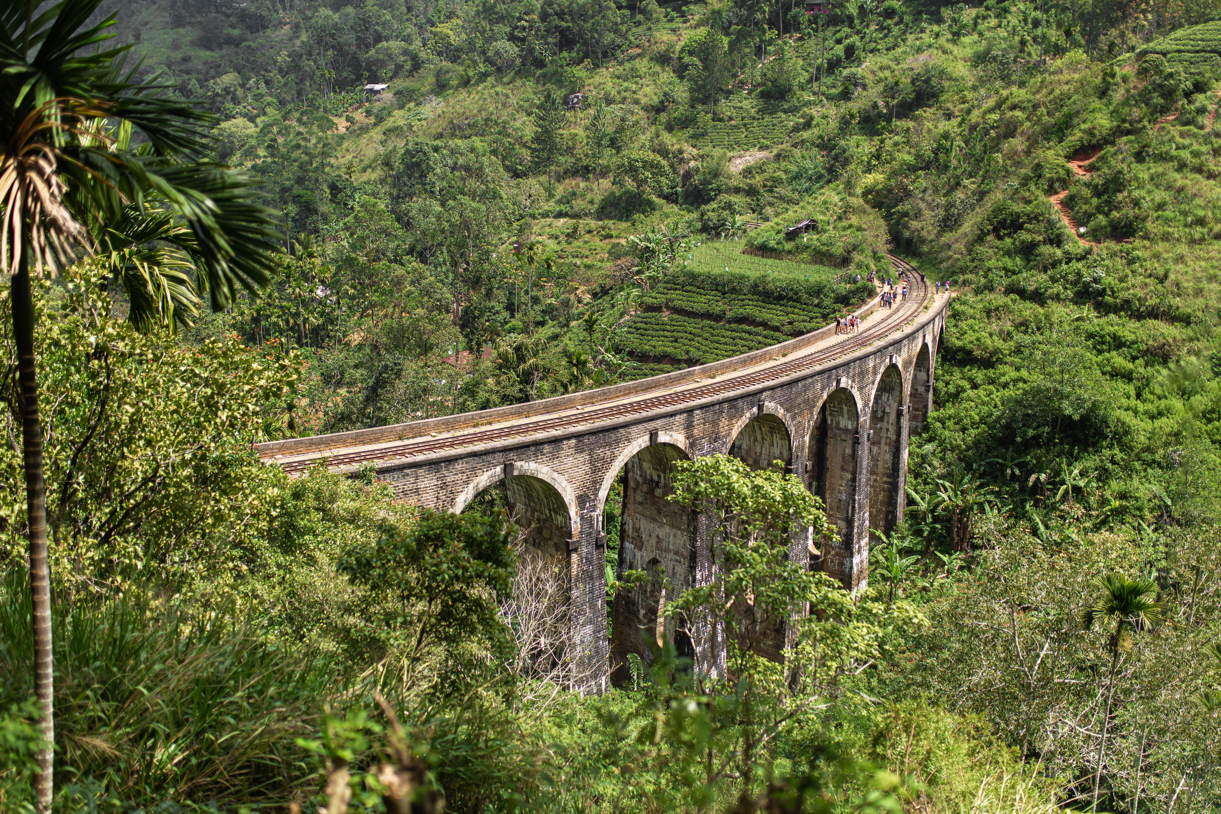 The Nine Arches railway bridge among the hills near Ella
