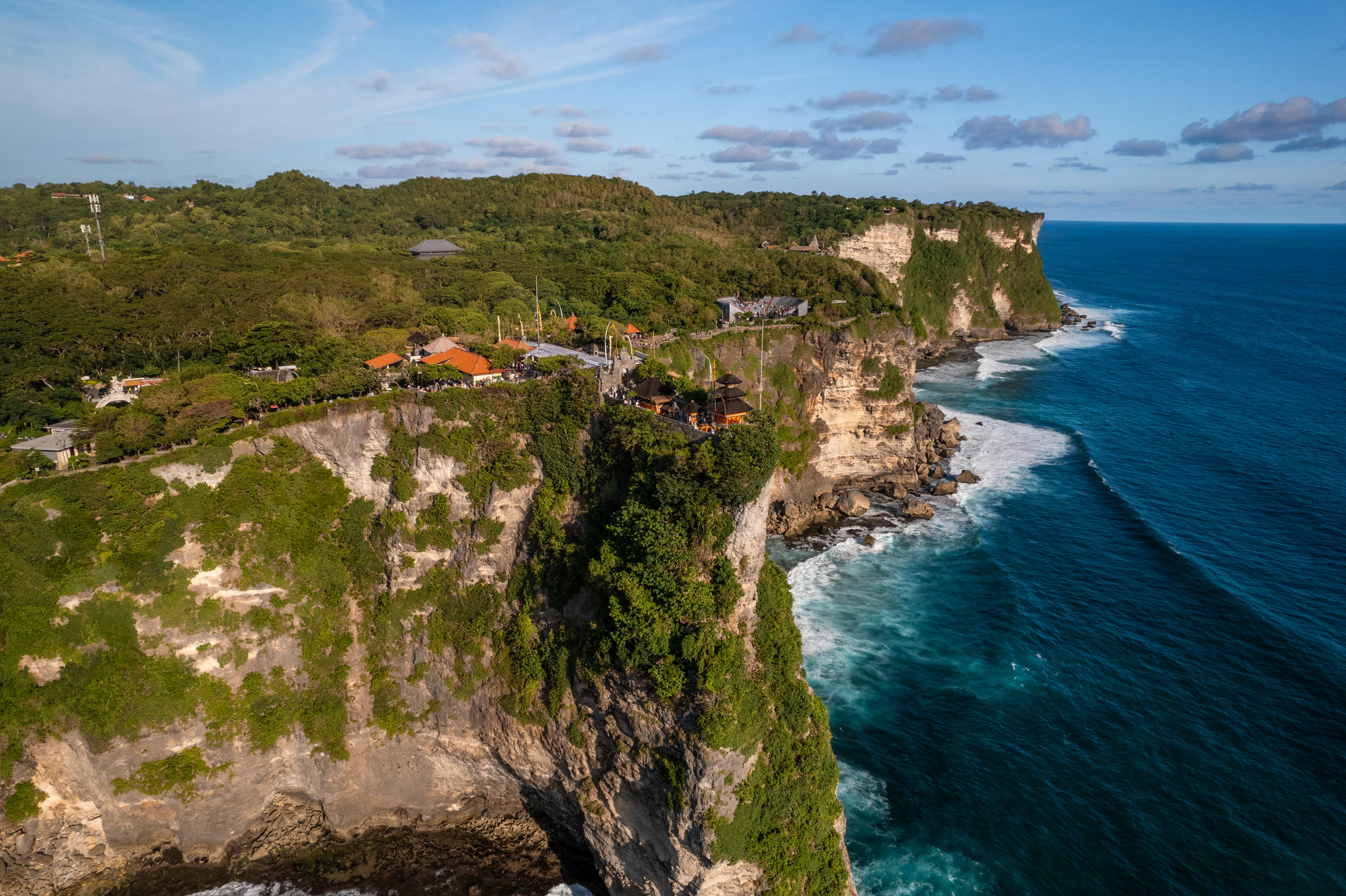 The clifftop coastline near Uluwatu, Bali's surf capital