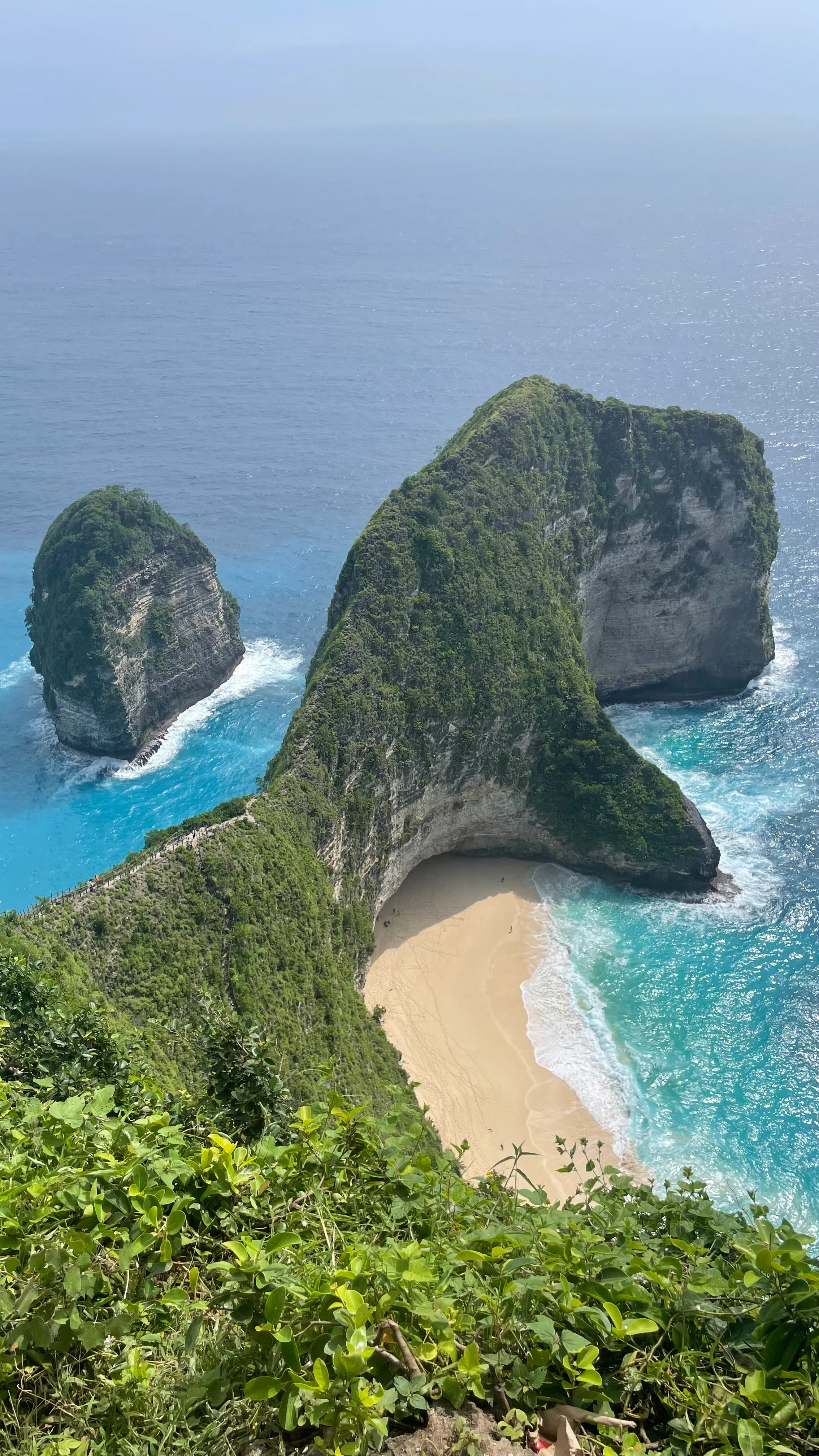 Kelingking Beach's T-rex-shaped cliff on Nusa Penida