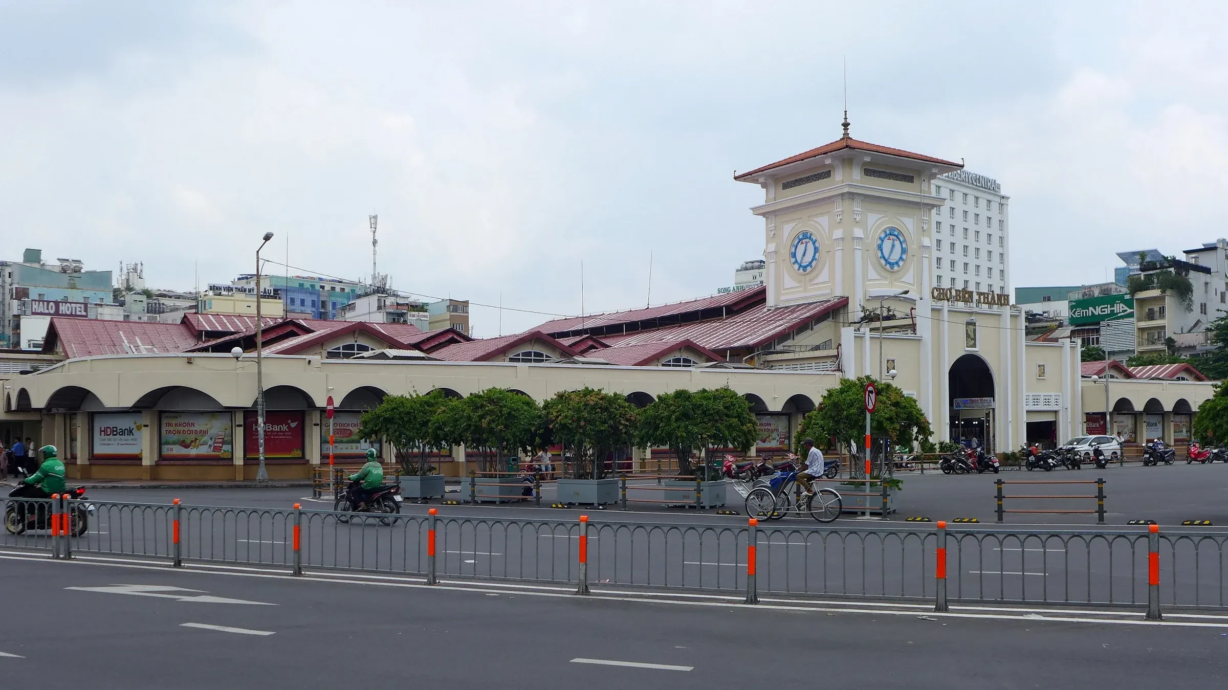 Ben Thanh Market and its clock tower in central Saigon