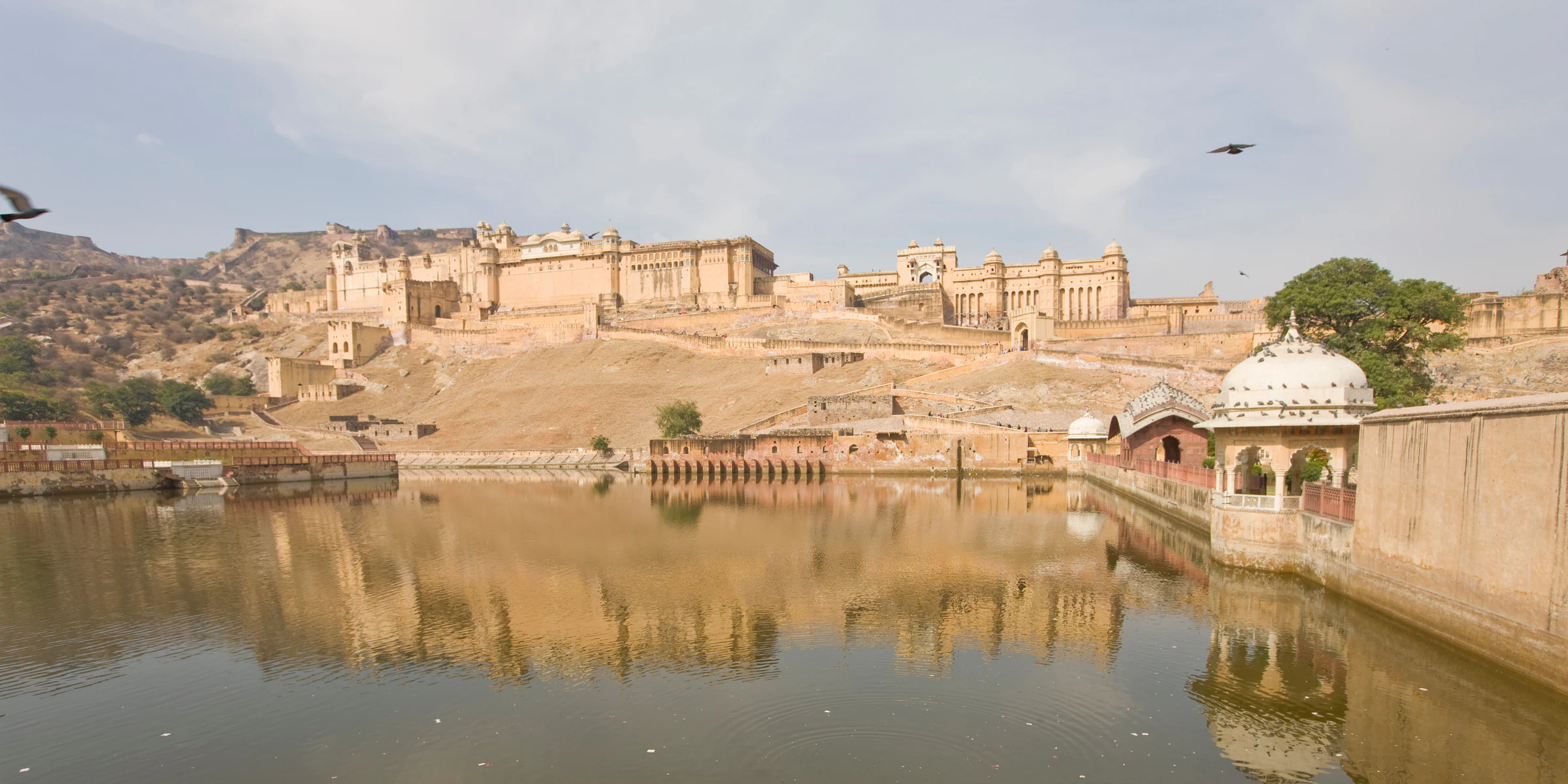 Amber Fort above Maota Lake, near Jaipur