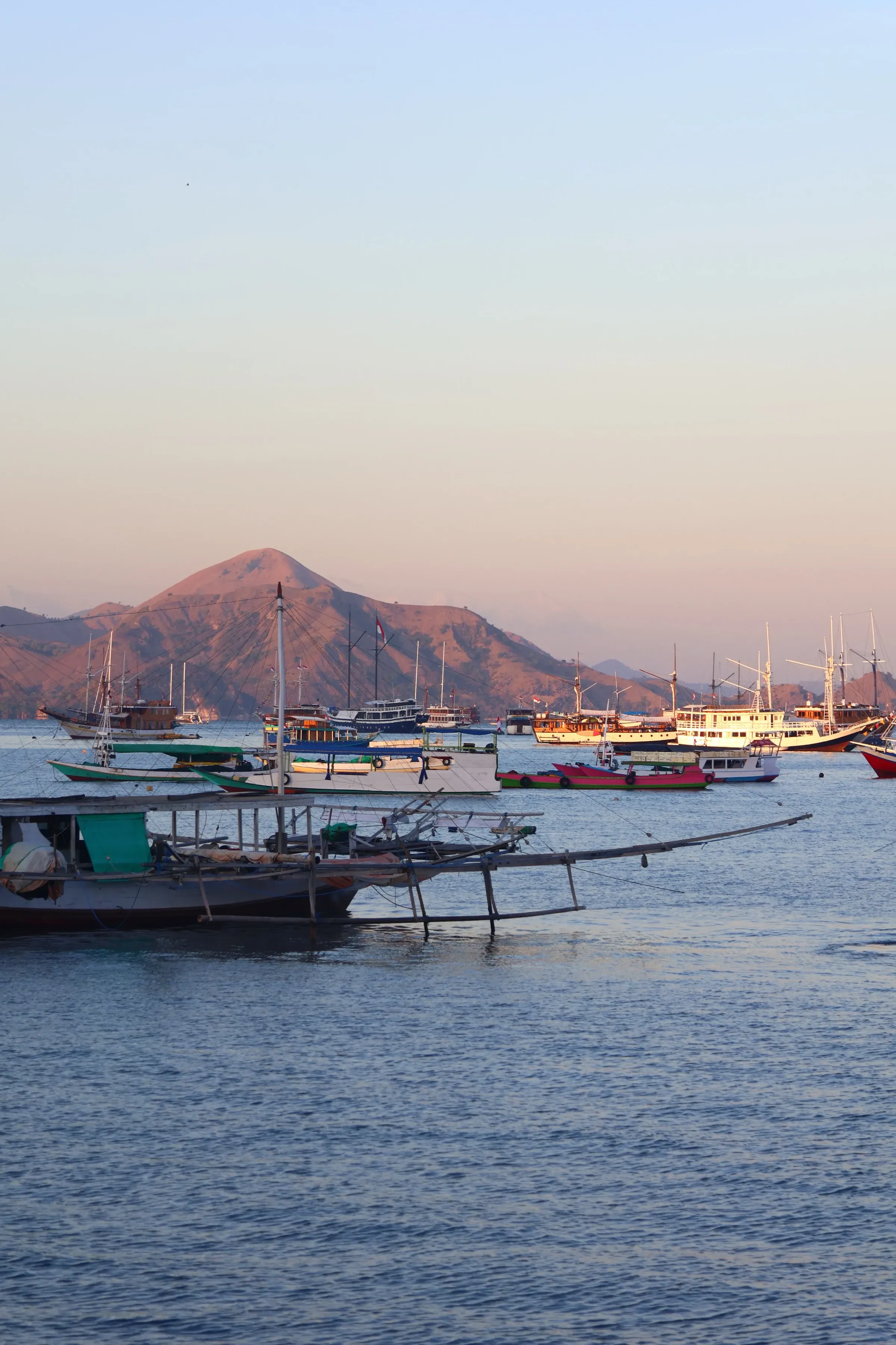 The harbour at Labuan Bajo on departure morning