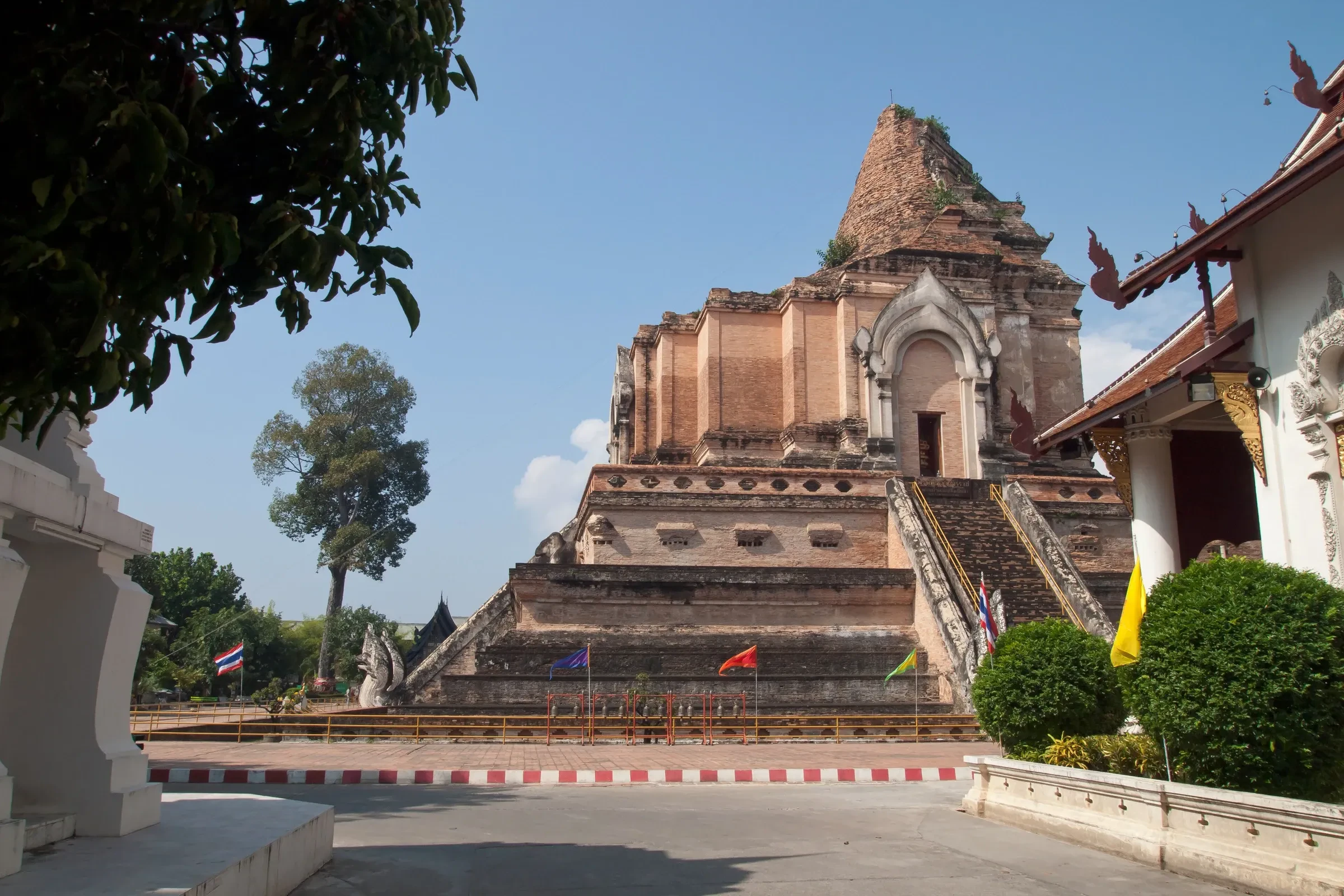 The brick stupa of Wat Chedi Luang in Chiang Mai's Old City