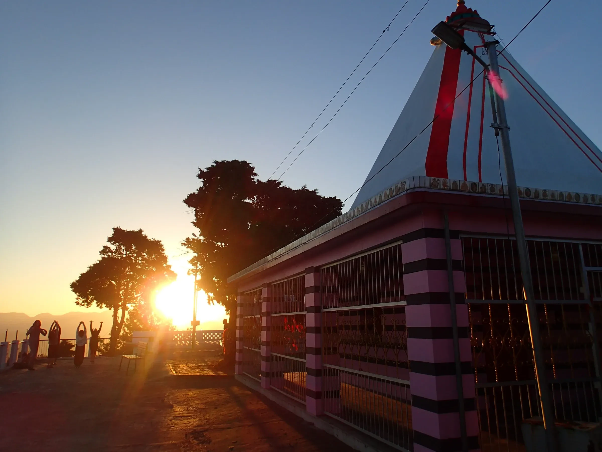 Kunjapuri Temple on its hilltop above Rishikesh