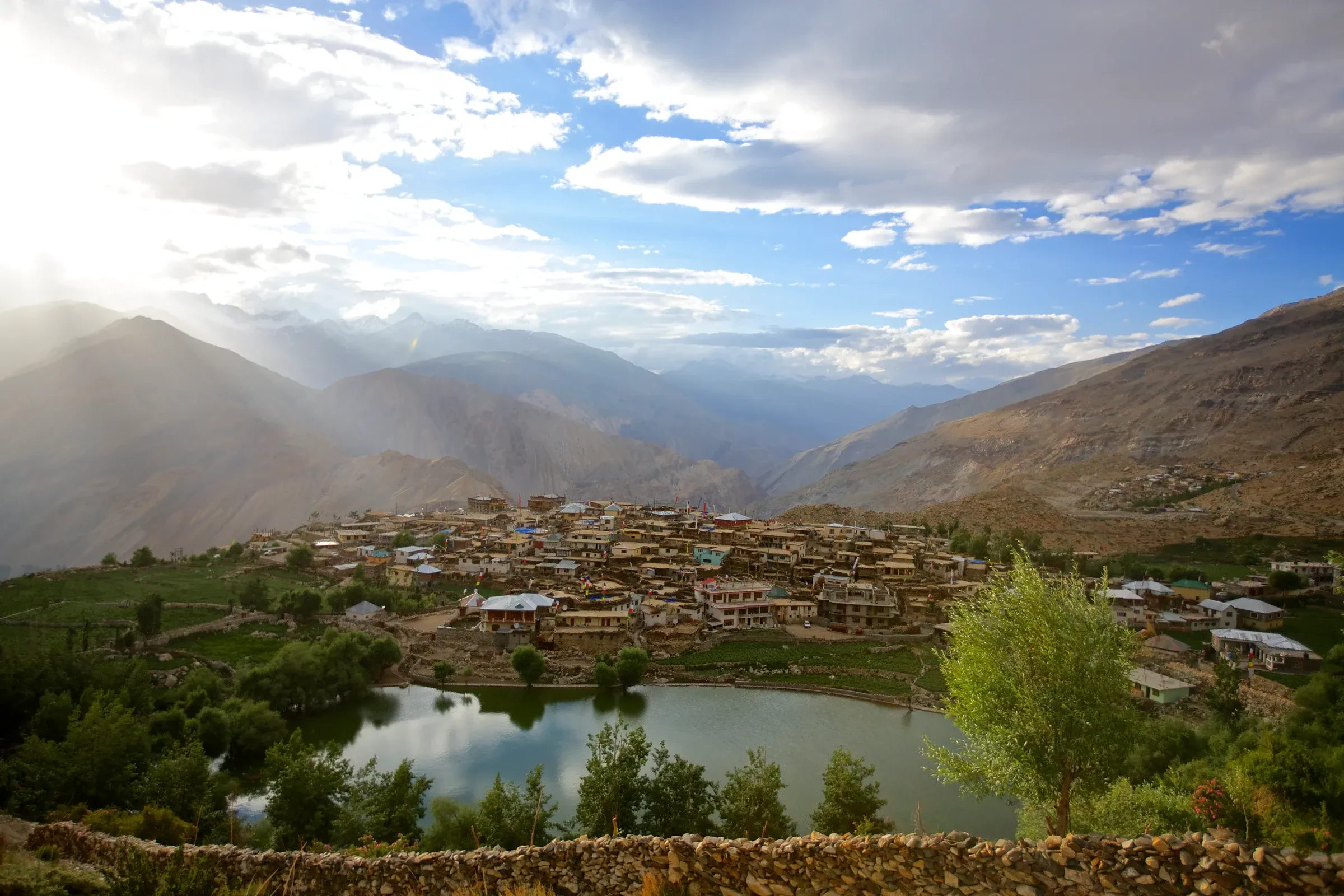 Nako village in the Himalaya of Kinnaur, Himachal Pradesh