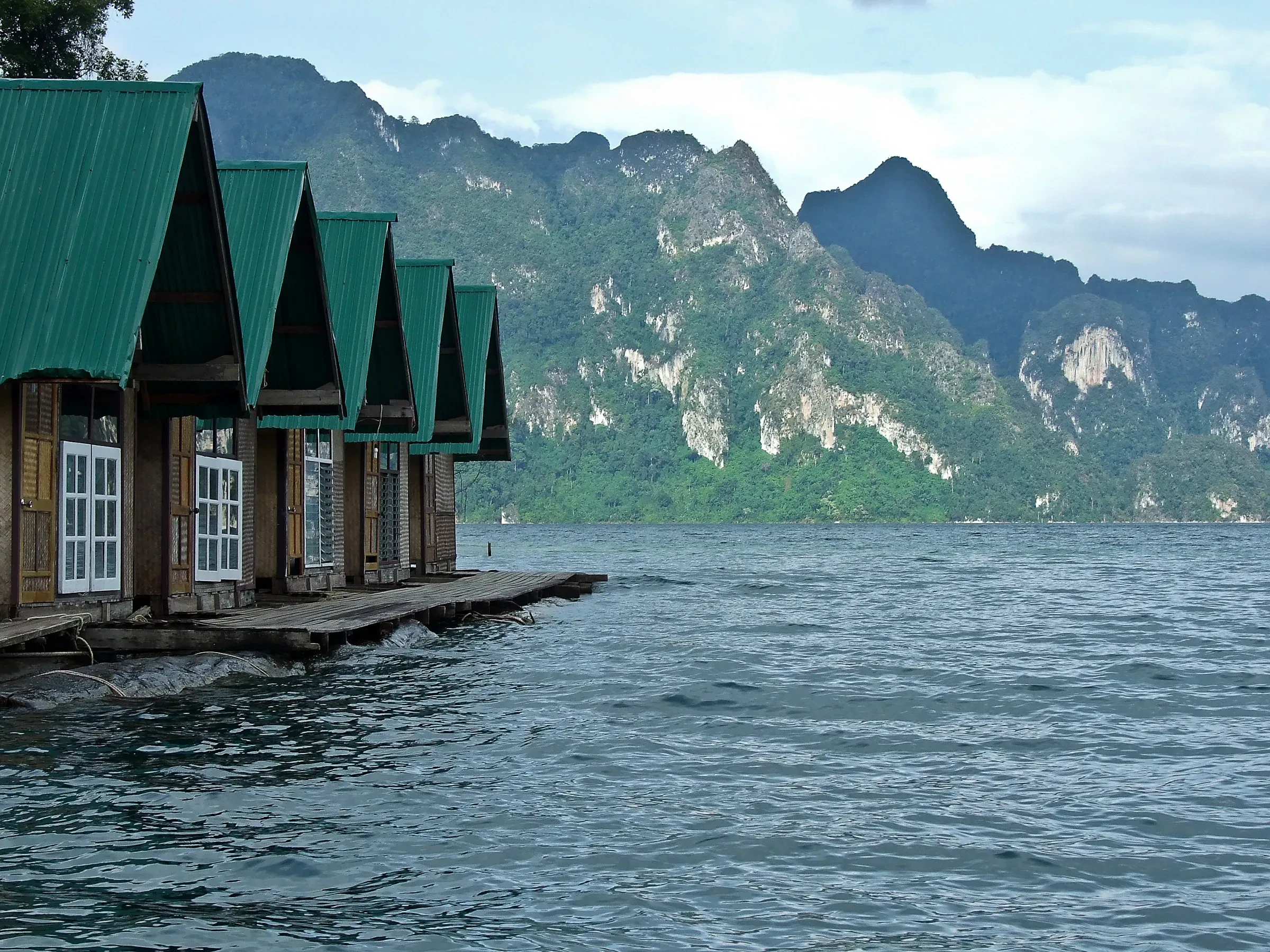 Khao Sok National Park: forested limestone mountains rising out of a lake